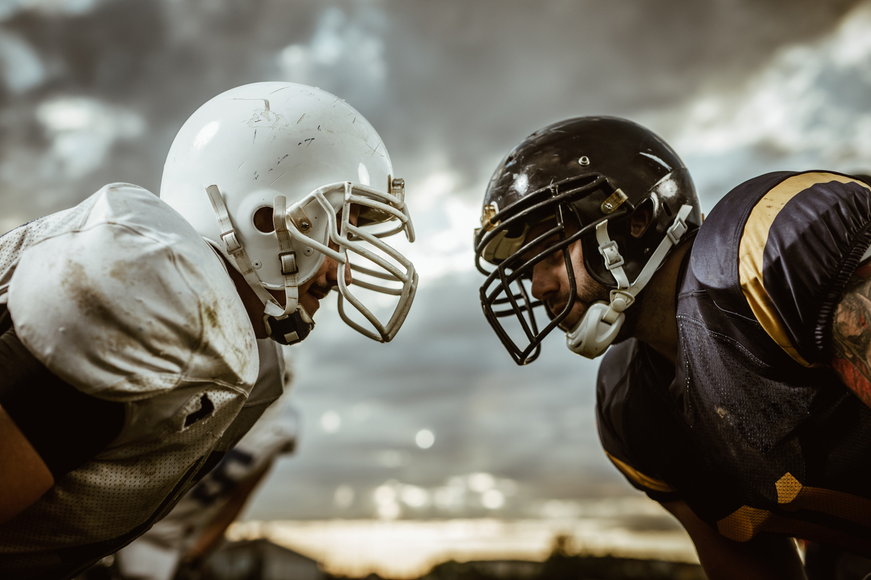 Football helmet with liquid padding may prevent concussions