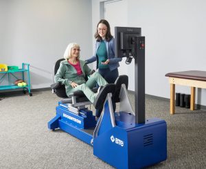 Eccentron physical therapy equipment for falls prevention, knee rehabilitation, hip rehabilitation, surgery recovery, and more