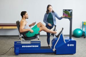 Eccentron physical therapy equipment for athletic training, ACL recovery, sports injury rehabilitation, and more