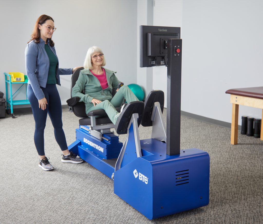 Eccentric training for Parkinson's rehabilitation with Eccentron.